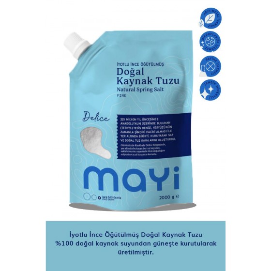 Mayi Doğal Tuz ( İyotlu İnce ) 2 Kg