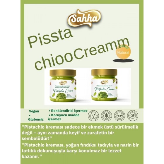 Sahha Antep Fıstık kreması 2'li ekonomik paket 400gr